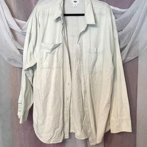XXL Old Navy White Denim button down shirt